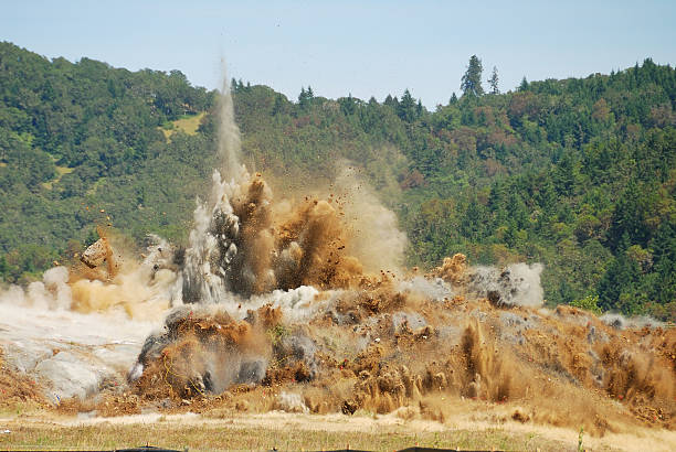 Rock blasting operation
